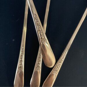 Wm Rogers Original Rogers Iced Tea Spoons Priscilla Lady Ann Pattern Silverplate